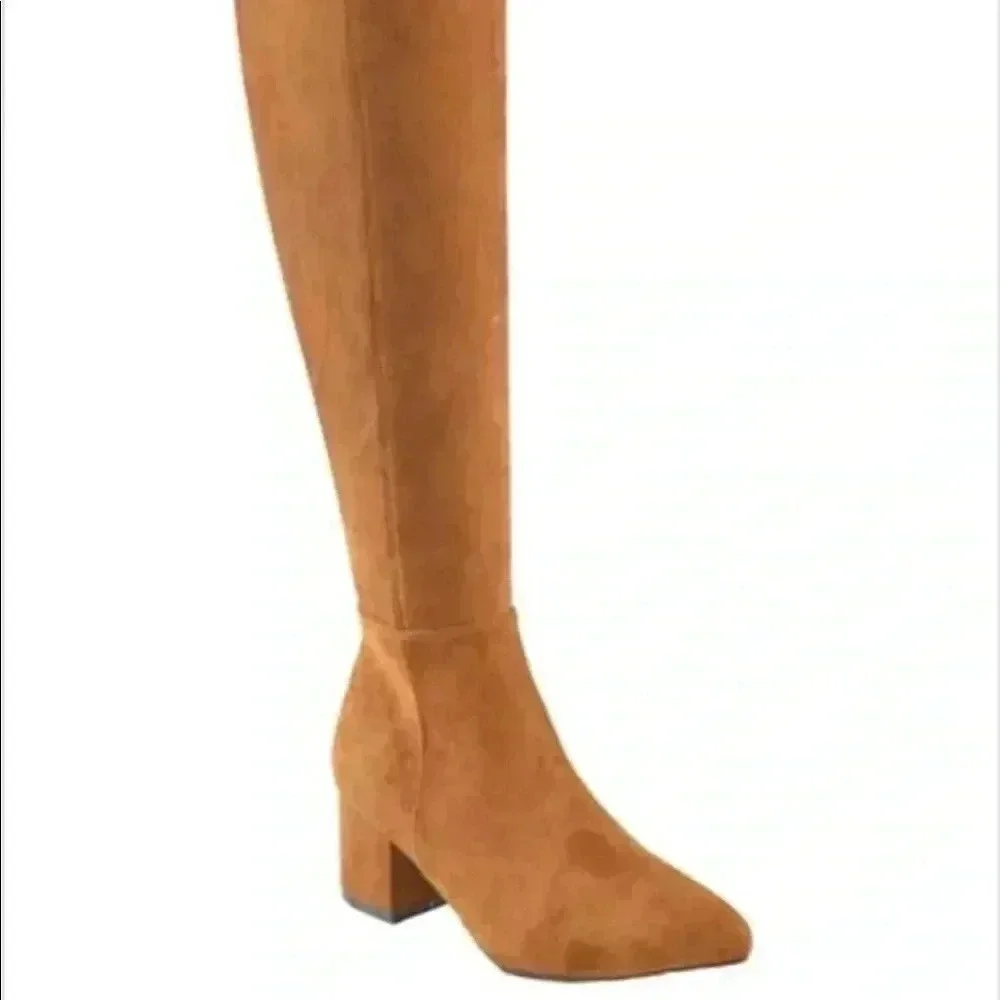 Pointed toe knee high boots